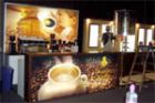 Kaffeebar New York komplett mit LeuchtrÃ¼ckwand nach Ihren WÃ¼nschen mit Ihrem Logo